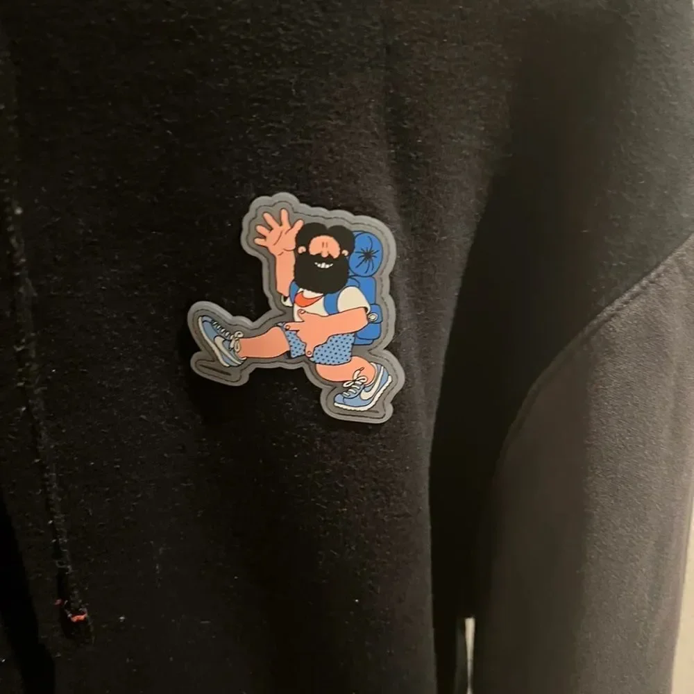 Nike Youth Sportswear Hiker Club Graphic Black Grey Hoodie M